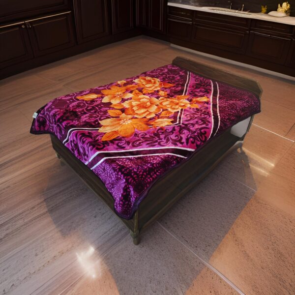 Marine - Single Bed Double Ply - Wine Flower