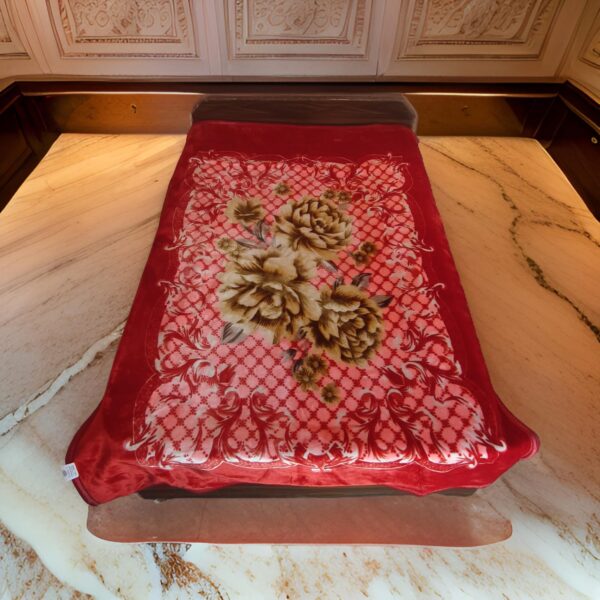 Marine - Single Bed Double Ply - Red Flower