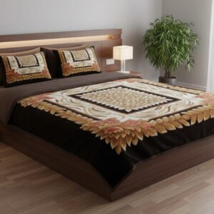 Double Bed - 1400 gm - Brown Border Box