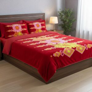 Double Bed - 1400 gm - Red Pattern