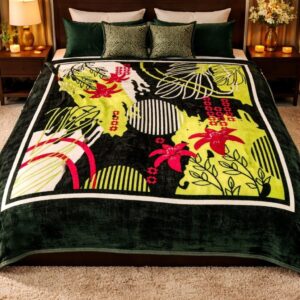 Double Bed - 1400 gm - Dark Green