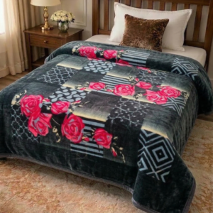 Pacific - Single Bed Single Ply - Grey-Pink-Flower