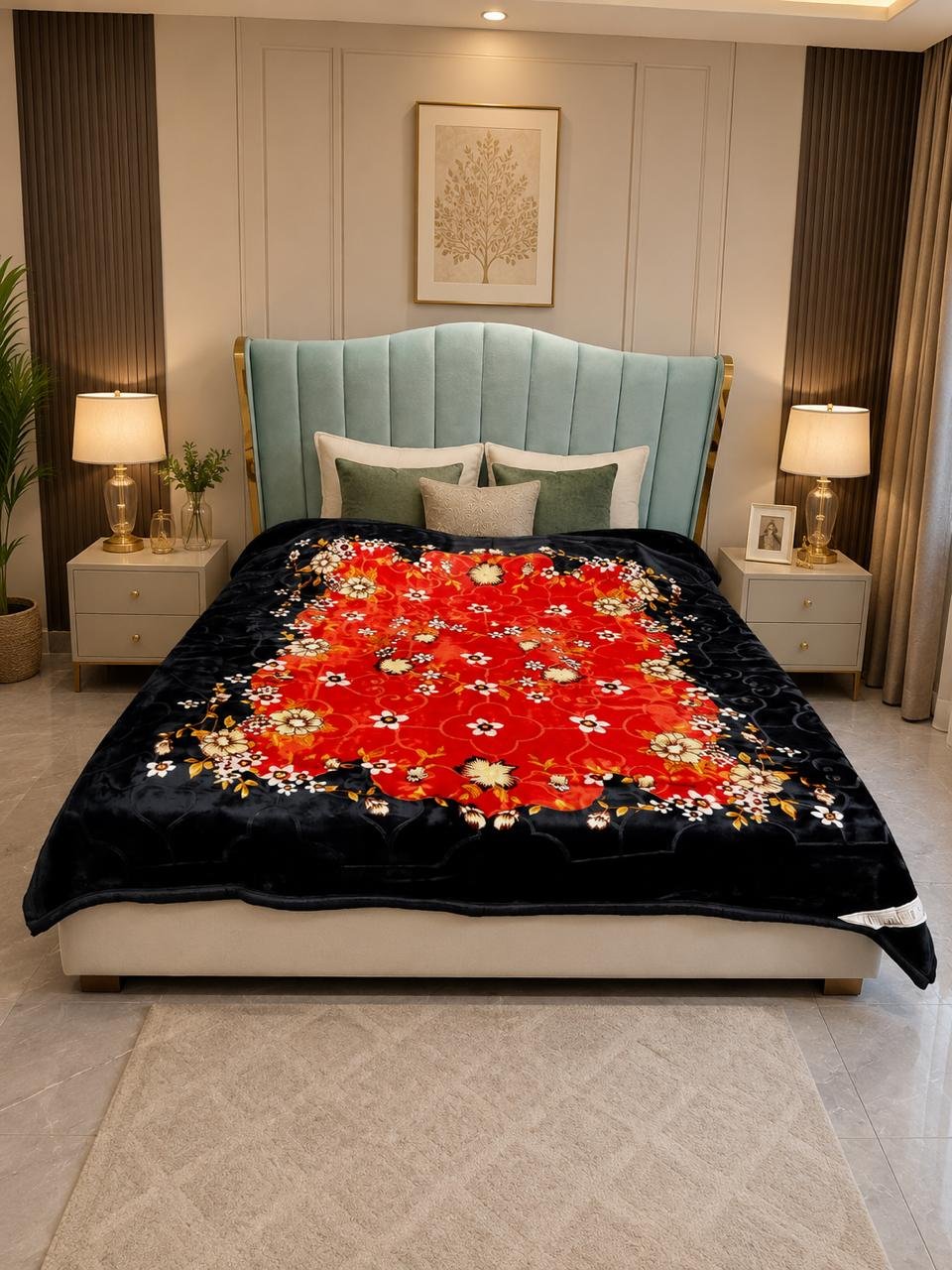 Alpha - Black-Red-Flower