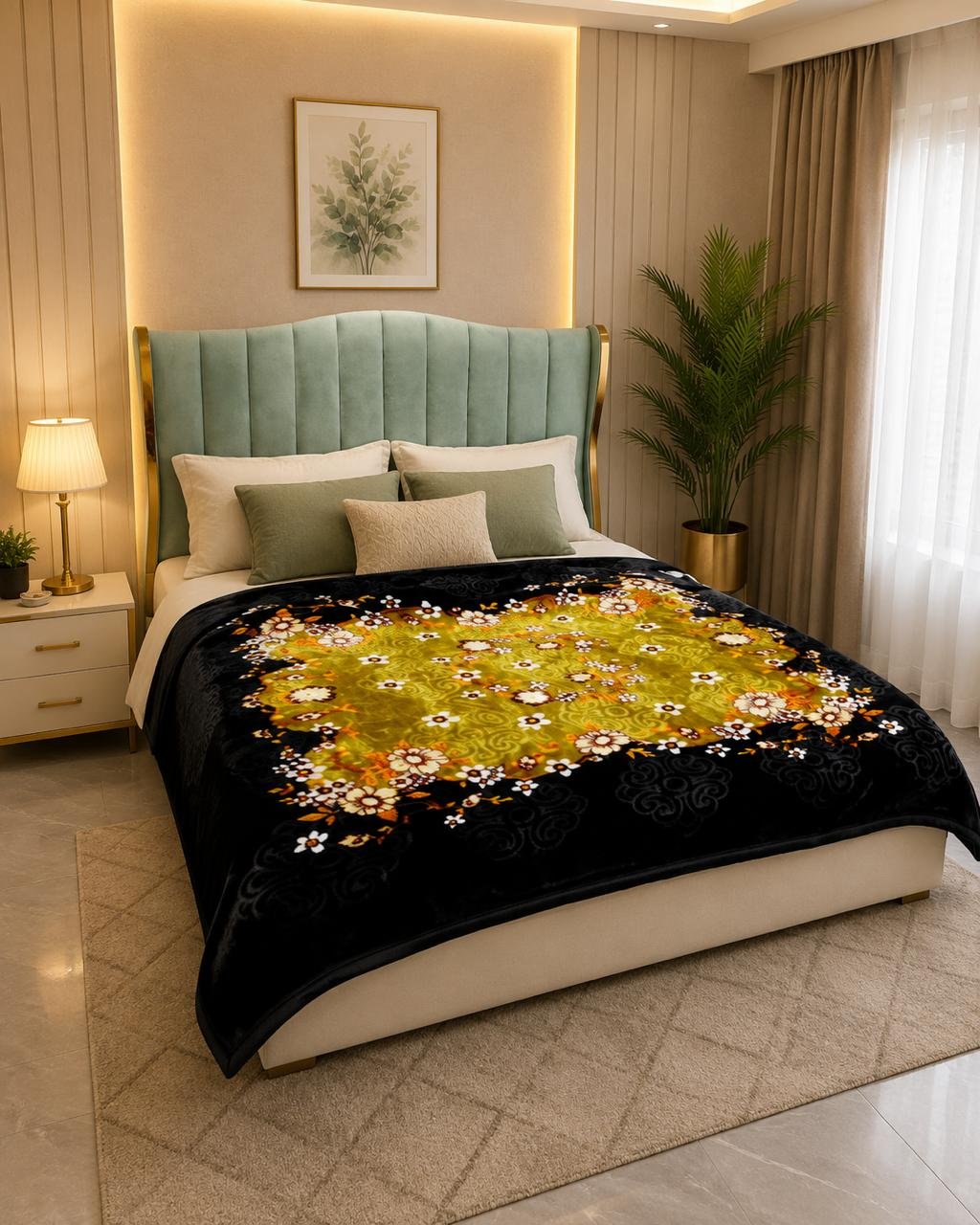 Alpha - Black-Yellow-Flower