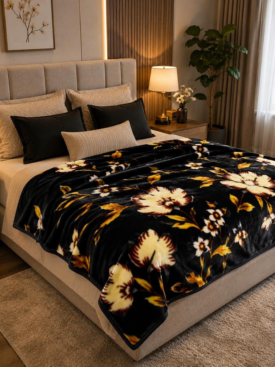 Alpha - Black-Gold-Flower