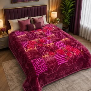 Ruby - Single Bed Double Ply - Maroon