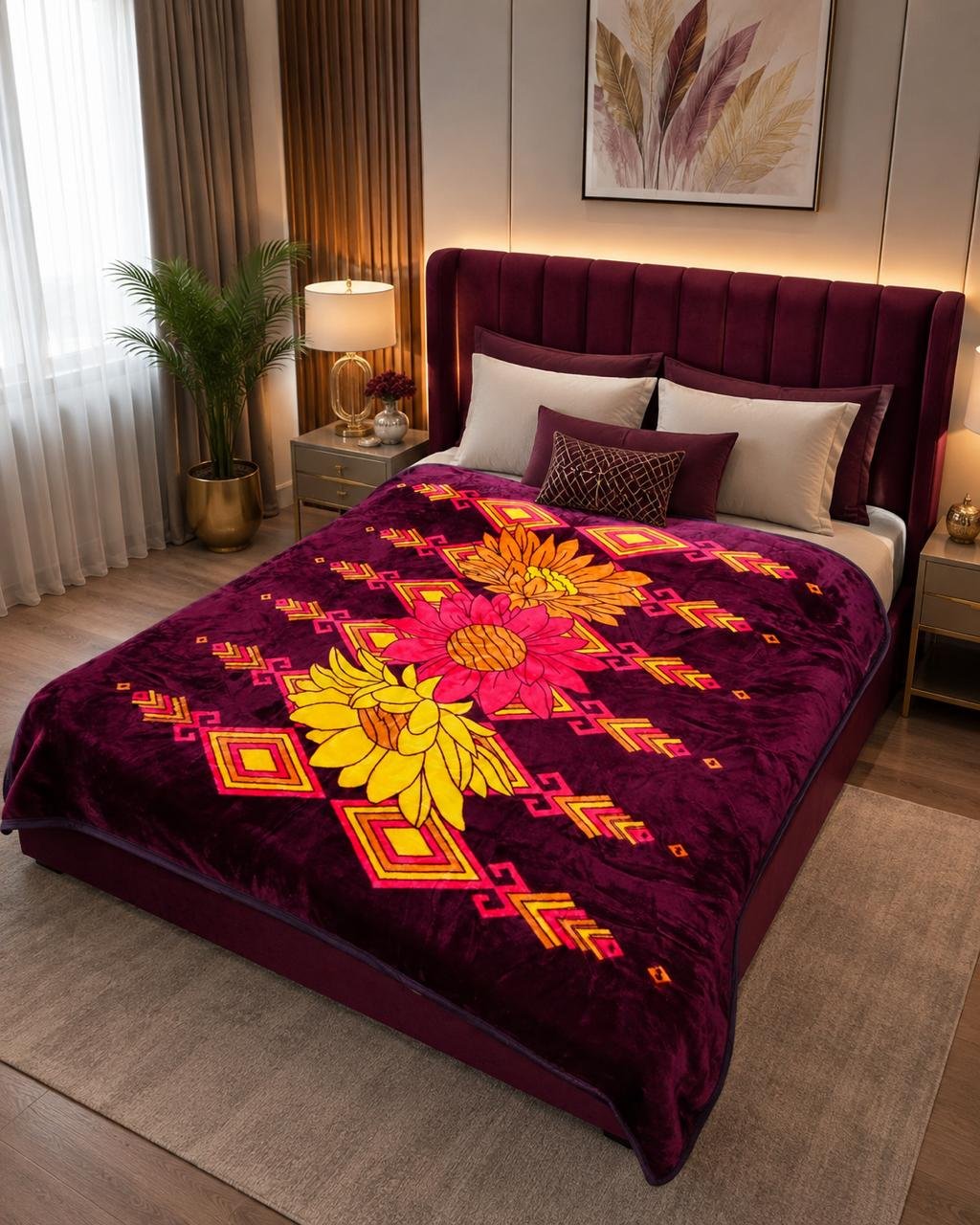 Double Bed - 1300 gm - Purple