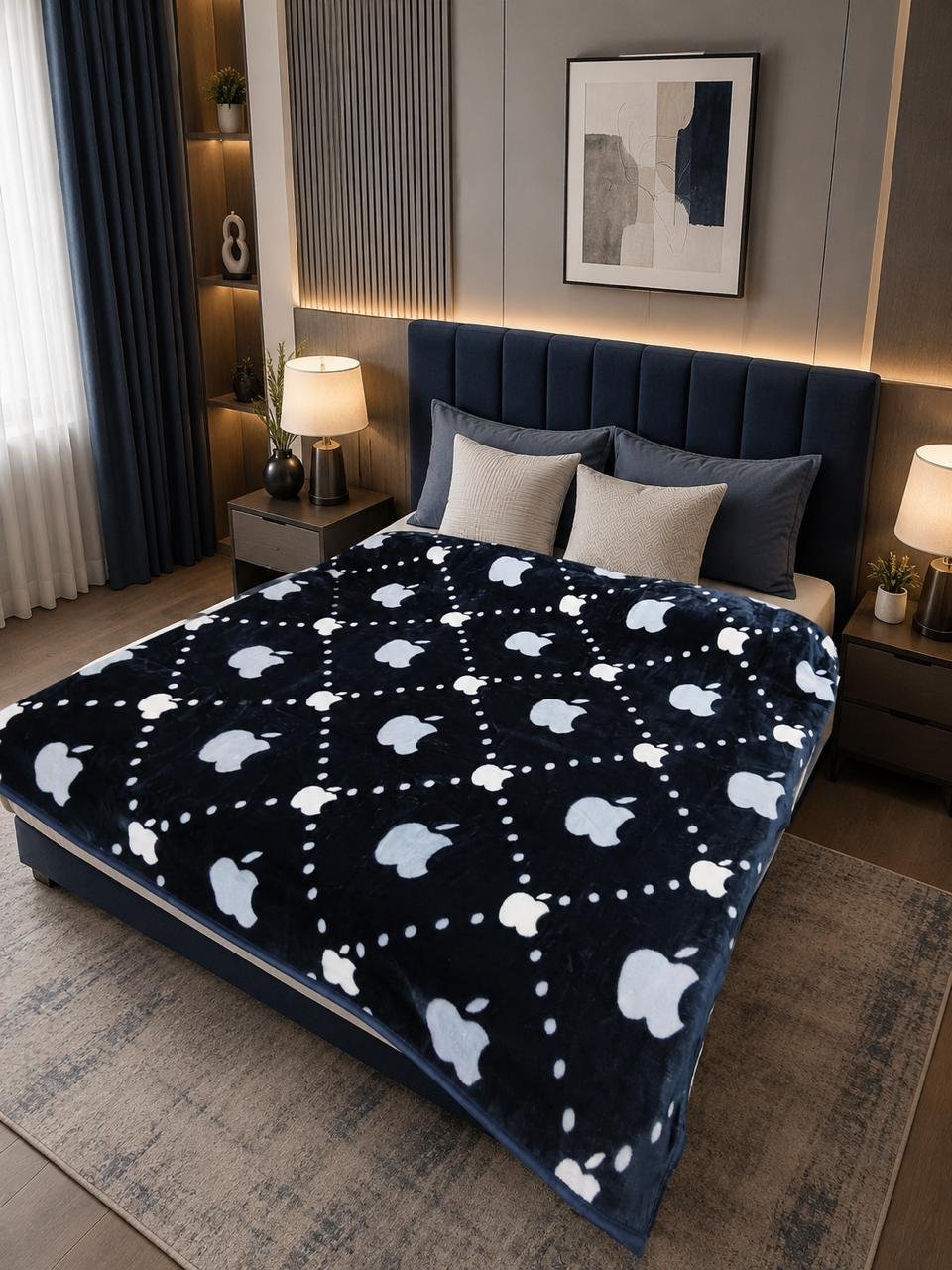 Double Bed - 1300 gm - Black