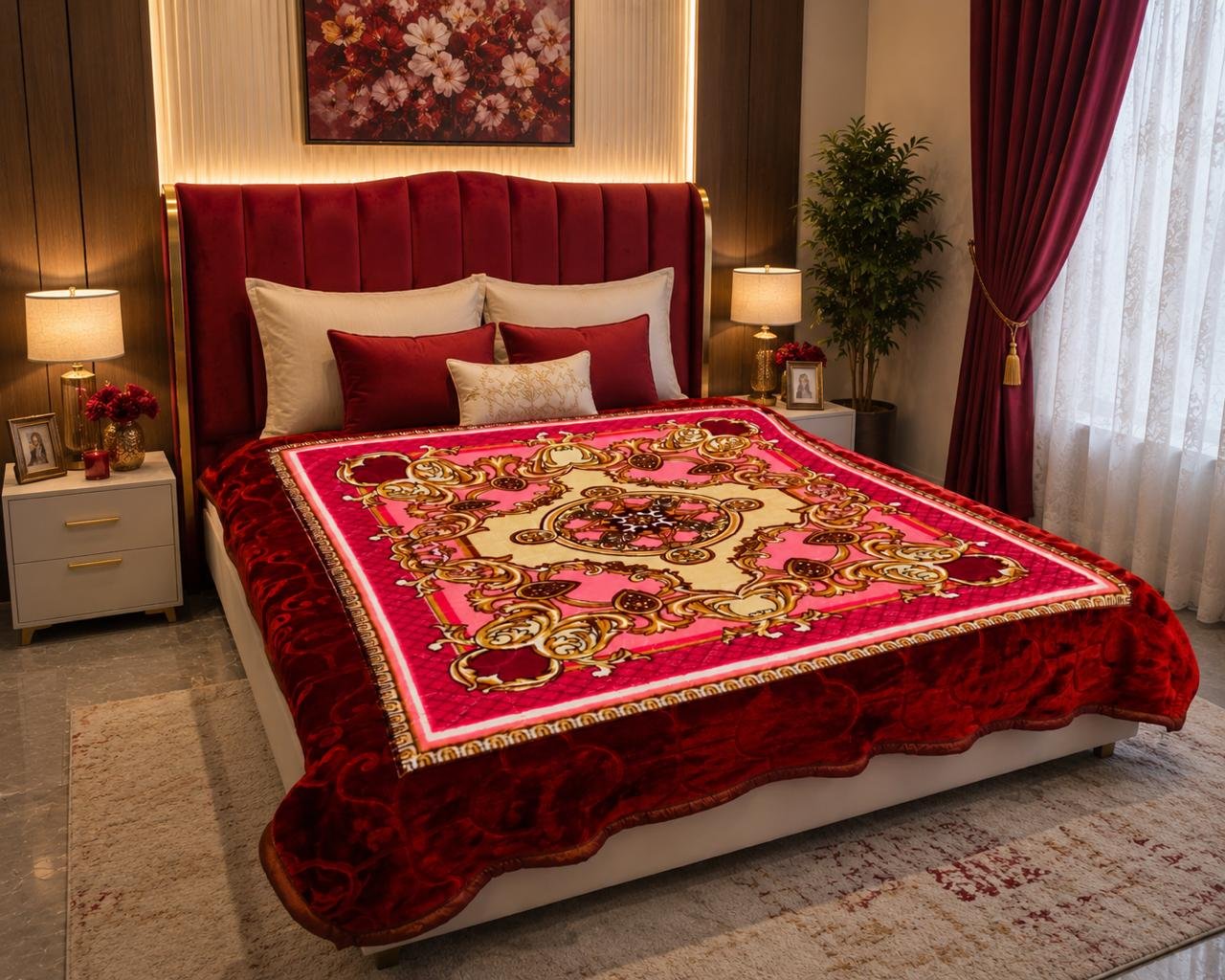 Double Bed 2.5 kg - Red Pink